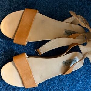 Steve Madden Tan Women's Platform Ankle Sandals